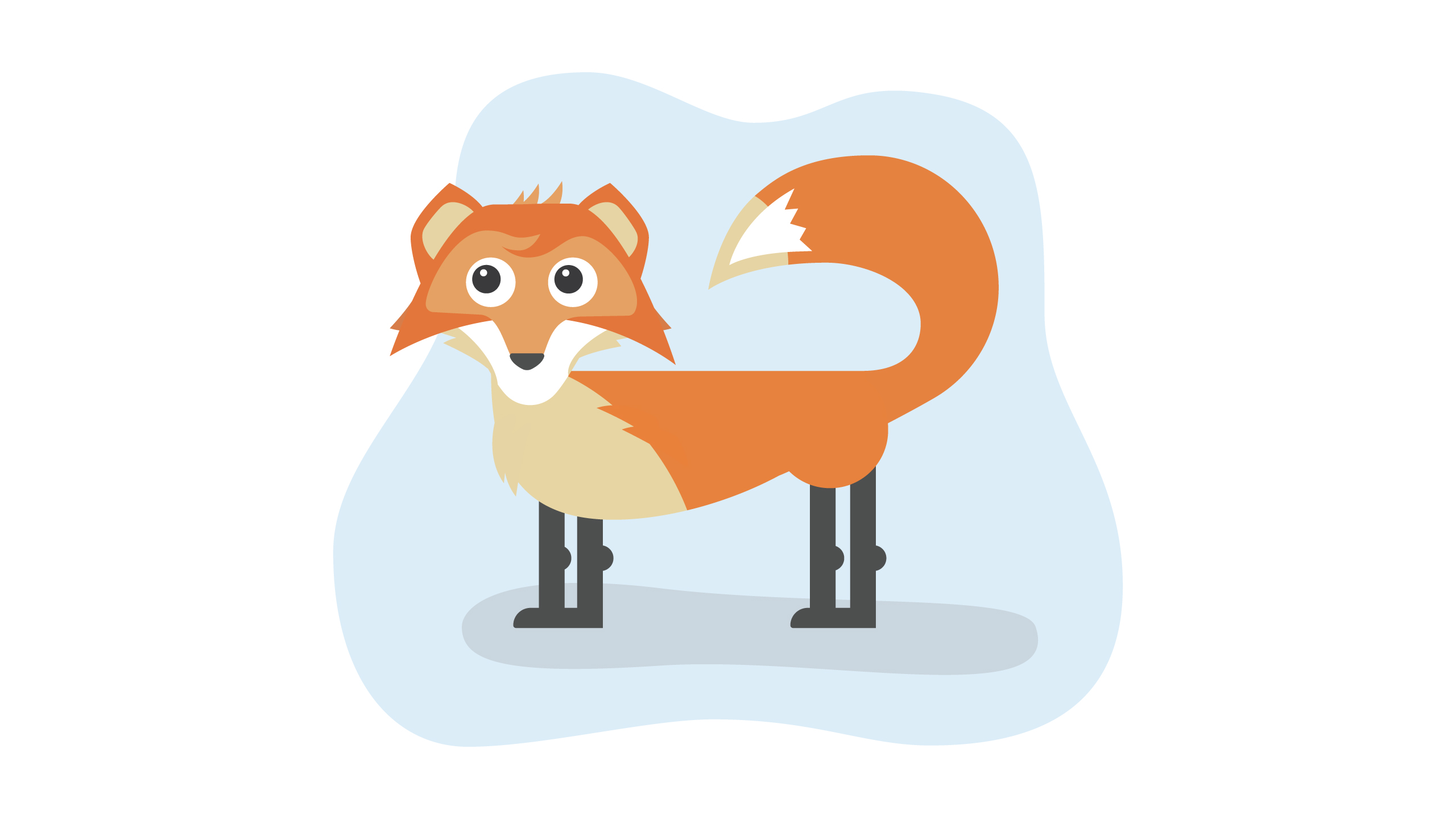 Illustration of a fox from the Blue Valley Pediatric Dentistry